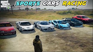 SPORTS CARS SPEED TESTING AIRPORT IN GTA 5 GAMEPLAY VIDEO [upl. by Veedis508]