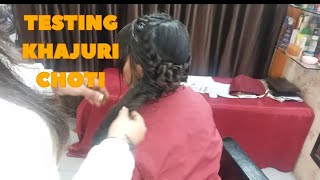 fast and easy khajuri choti hairstyle with new design [upl. by Enirolf]