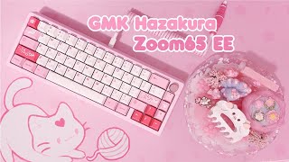 building my first custom keyboard 🌸 💻 Meletrix Zoom65 GMK Hazakura [upl. by Biddy]