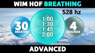 Advanced Wim Hof Guided Breathing  4 Rounds  30 Breaths  528hz SatoriFlow WimHofBreathing [upl. by Feinleib159]