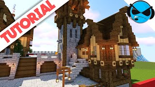 Minecraft How To Build A Simple Medieval House Tutorial [upl. by Niamreg]