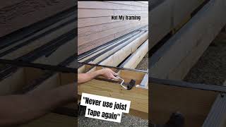 Joist tape is a bad idea This is a great idea though carpentry contractor construction tools [upl. by Notlrak]