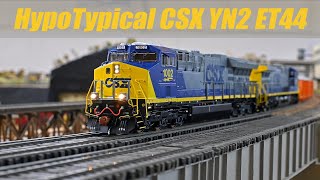 ScaleTrains CSX YN2 HypoTypical GE ET44 HO Scale Test Drive [upl. by Latton]