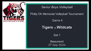 Game 4 Set 1  Tigers vs Wildcats 27Sep2024 [upl. by Aihsinyt]