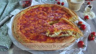 Pizza ripiena con ricotta e salame [upl. by Shepp]