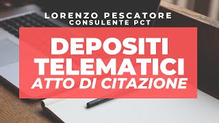 Iscrizione a ruolo telematica di un atto di citazione notificato a mezzo PEC [upl. by Etz]