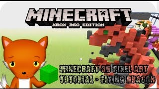 MineCraft 3D Pixel Art Tutorial  Flying Dragon Model [upl. by Harbed]