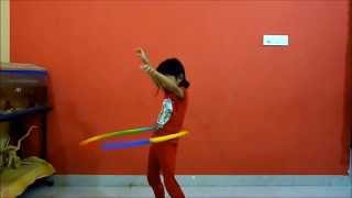 How to rotate hula hoop around your waist and knees [upl. by Sylirama]