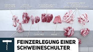 Schwein in Teile zerlegen  Schweineschulter  Metzger Dirk Freyberger Teil 5 [upl. by Annadiane]