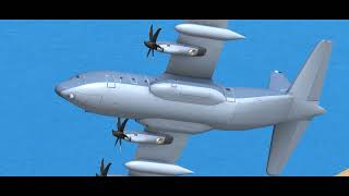 SkyLink Cargo Flight 744  Crash Animation  Turboprop Flight Simulator [upl. by Adela]