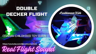 Colourful Double Decker Toy Flight ✈️ trending viralvideos viralvideo toys kids kidstoys play [upl. by Releyks]