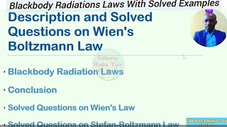 Blackbody Radiations Laws Wiens Law and Stefan Boltzmann Law With Solved Examples [upl. by Ahtrim741]