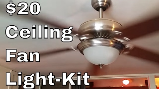 Ceiling Fan Light Kit  DIY [upl. by Helsa672]