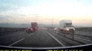 Orwell Bridge Crash NEXTBASE dashcam 240117 [upl. by Goldstein902]