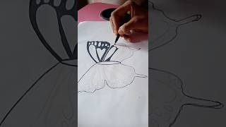 3D butterfly drawingposter colour drawingshorts drawing painting [upl. by Malamut]