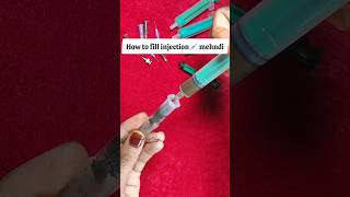 How to make Injection💉Syringe Mehndi Cone injection heena cone mehndi injectionmehndi [upl. by Caryl]