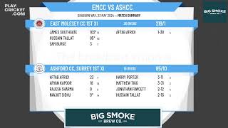 East Molesey CC 1st XI v Ashford CC Surrey 1st XI [upl. by Ymmaj559]