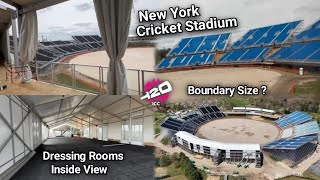 New York Cricket Stadium Dressing Rooms Inside Look  Modular Stadium Nassau County Eisenhower Park [upl. by Ulphia]