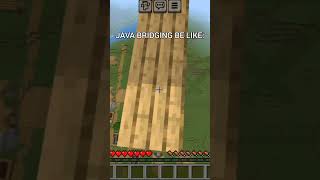 JAVA VS BEDROCK BRIDGINGminecraft mcpe trend gaming [upl. by Groot]