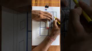 Detail Isometric Floor Plan with Measurement  how to draw a floor plan home shorts house [upl. by Eiramoj]