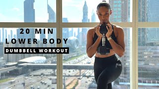 20 Min Lower Body Workout with Dumbbells Build muscle amp strength 🔥 [upl. by Gerge163]