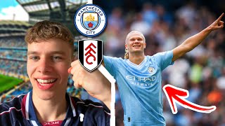 ERLING HAALAND Scores HatTrick As Manchester City DESTROY Fulham [upl. by Eitnom]