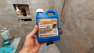 Walk in shower renovation ultracolor plus update and 511 impregnator sealer [upl. by Sirraj]