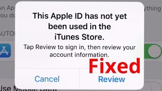 This Apple iD Has Not Yet Been Used in The iTunes Store Fixed iOS 13 [upl. by Corina]