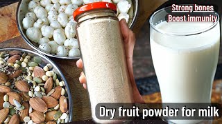 Dry fruit powder for milk  calcium protein vitamin rich powder for strong bones amp boost immunity [upl. by Whitney248]