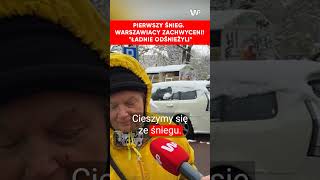 Spadł pierwszy śnieg w Warszawie w tym roku quotCzekałem z utęsknieniemquot [upl. by Misa440]