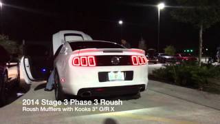 Kooks OR X Roush Mufflers 2014 Stage 3 Phase 3 Roush [upl. by Oyr391]