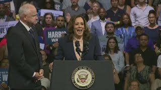 Kamala Takes the Stage to RAUCOUS Applause [upl. by Ennairrac]