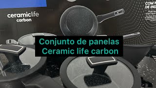 COMPREI CONJUNTO DE PANELAS BRINOX CARBON CERAMIC LIFE [upl. by Harts960]