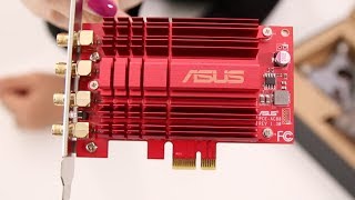 Unboxing ASUS PCEAC88 AC3100 WiFi PCIE Adapter [upl. by Aufmann]