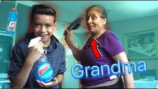 GATORADE IN WINDEX BOTTLE PRANK ON GRANDMA Got Whooped [upl. by Adnir573]