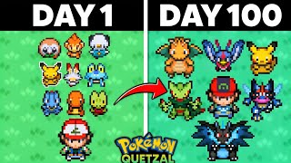 I Spent 100 Days as ASH in Pokemon Quetzal Best Pokemon Rom Hacks [upl. by Eenoj]