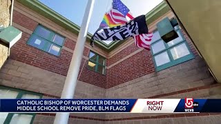 Catholic Bishop of Worcester demands middle school remove Pride Black Lives Matter flags [upl. by Austine]