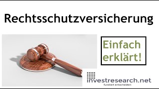 Rechtsschutzversicherung sinnvoll Erklärung [upl. by Danyluk]