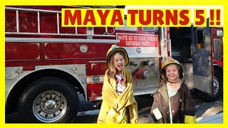 HAPPY BIRTHDAY TO MAYA  🚒 Fire Truck  Bounce House PARTY [upl. by Grega]