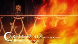 Hector Theo James  Netflixs Castlevania  Voice Compilation [upl. by Yelda]