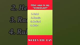 Other ways to say quotICONOCLASTquot englishlearners englishlearning youtubeshorts [upl. by Hillel420]