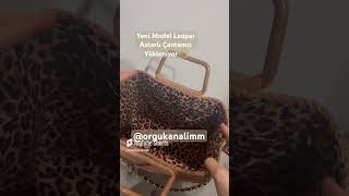 Yeni kağıt ipten çantamızı gördünüz mü leopar leoparçanta çanta bag crochet örgü diy music [upl. by Sommers]