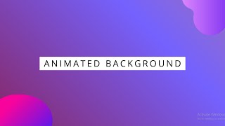 Animated Gradient Background with Pure CSS  HTML amp CSS Tutorials [upl. by Gibrian]