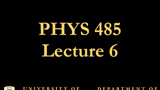 PHYS 485 Lecture 6 Feynman Diagrams [upl. by Jammal939]