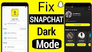 Fix Snapchat Dark Mode Not Showing  Why snapchat isn’t dark mode not working  Snapchat dark mode [upl. by Enirehtahc]