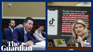 TikTok CEO shown video threatening committee chair during Congress hearing [upl. by Kcirtapnaes]