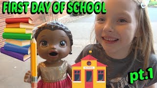 BABY ALIVE goes to SCHOOL pt 1 The Lilly and Mommy Show The TOYTASTIC Sisters FUNNY SKIT [upl. by Tterb]