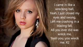 Wrecking Ball  Miley Cyrus by Madilyn Bailey Lyrics [upl. by Kenay542]