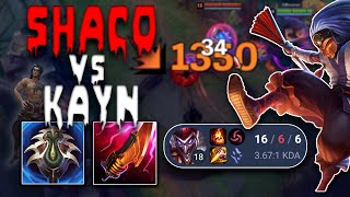 THE BEST AD SHACO BUILD TO DESTROY KAYN [upl. by Hanshaw]