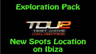 Test Drive Unlimited 2 Exploration Pack  New Spots Location on Ibiza [upl. by Lillywhite]